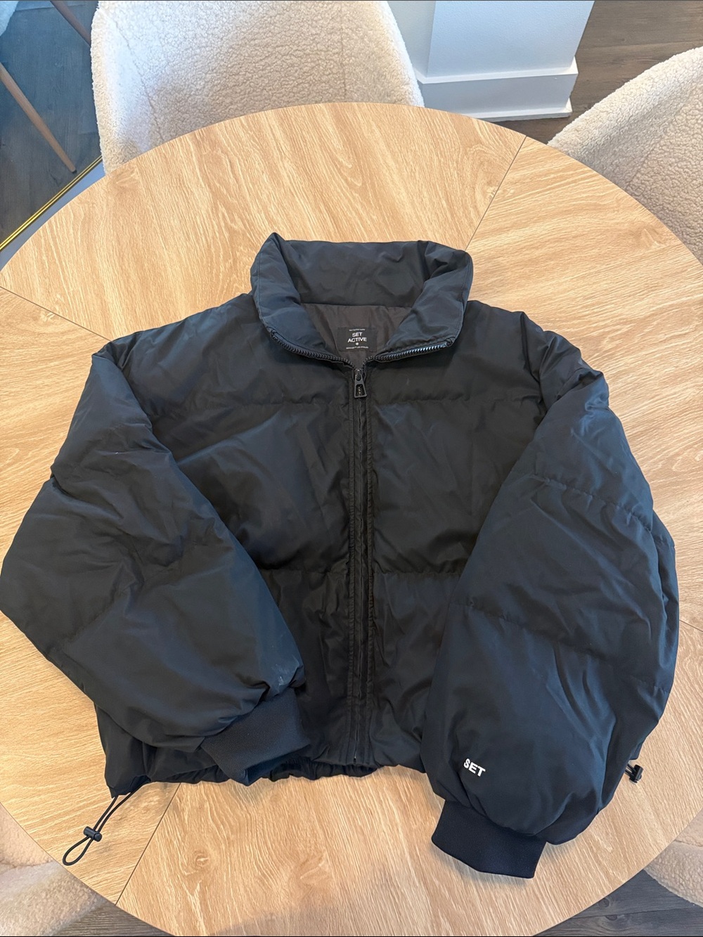SET Active Black Puffer Jacket